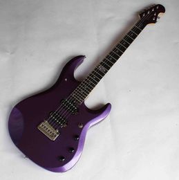 Custom JPX 24 trastes Music Man Ernie Ball JohnPetrucci Guitarra eléctrica púrpura metálica Diapasón de ébano Bloqueo Puente trémolo Chrome Hardw