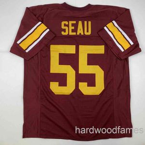 Aangepaste junior SeaU USC Red College gestikte voetbaljersey Voeg een NE -nummer toe