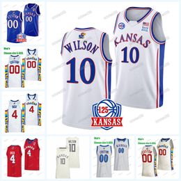 Custom Kansas Jayhawks College Basketball Jersey NCAA Gradey Dick Jalen Wilson Christian Braun K.J. Adams Jr Cam Martin Joseph Yesufu Zach Clemence Dajuan Harris Jr.