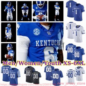 2023 Custom XS-6XL NCAA Kentucky Wildcats Football Jersey 13 Devin Leary 12 Kaiya Sheron 1 Ray Davis 9 Tayvion Robinson 32 Trevin Wallace 0 Demie Sumo-Karngbaye McClain