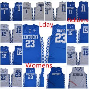 Kentucky Wildcats personnalisé Anthony 23 Davis Basketball Jersey Devin Booker DeMarcus Cousins Karl-Anthony 12 villes John Wall Tyler Herro Rajon Rondo Ashton Hagans