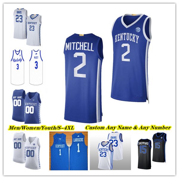 Kentucky Wildcats UK College Basketball Jerseys Antonio Reeves Rob Dillingham Tre Mitchell Zvonimir Ivisic D.J. Wagner Reed Sheppard Justin Edwards Devin Booker 4XL