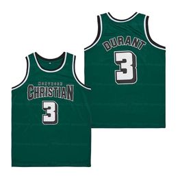 Custom Kevin Durant #3 High School Basketball Jersey Mens All Ed Green Elk naamnummer