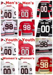 Custom Kids Youth 98 Connor Bedard Reverse Retro Hockey 71 Taylor Hall Teews Johnson Nick Foligno Patrick Kane Seth Jones Bobby Hull Clark Griswold Jerseys Women Mens