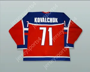 Custom Kovalchuk 71 Russie Red Hockey Jersey Top cousé S-M-L-XL-XXL-3XL-4XL-5XL-6XL