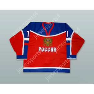 Custom Kovalchuk 71 Russie Red Hockey Jersey Nouveau Top cousé S-M-L-XL-XXL-3XL-4XL-5XL-6XL