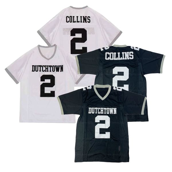 Landon Collins personalizado 2# Jersey de fútbol de la escuela secundaria Ed White Blue Any Nombres Tamaño del número S-4XL de alta calidad