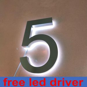 Lettres lumineuses LED personnalisées numéros de maison rétroéclairés extérieurs enseigne lumineuse 3d autre quincaillerie de porte