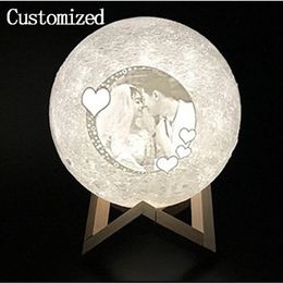 Table à LED personnalisée Lights Moon Night Light Simple Indoor Living Living Study Lampe personnalisée Créativité Créativité Anniversaire Giver Cu181Q