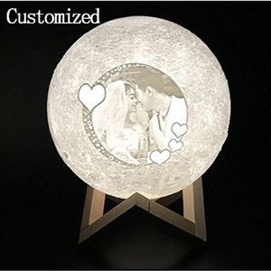 Luces de mesa LED personalizadas Noche de luna Luz de interior simple Lámpara de estudio Lámparas de estudio personalizadas Creatividad Boda Regalo de cumpleaños CU232T