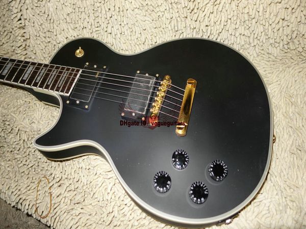 Guitare gaucher personnalisée Guitare électrique noire mate Vente en gros de guitares Meilleures ventes