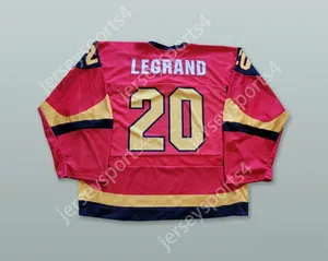 Aangepaste Legrand 20 België Red Hockey Jersey Top gestikt S-M-L-XL-XXL-3XL-4XL-5XL-6XL