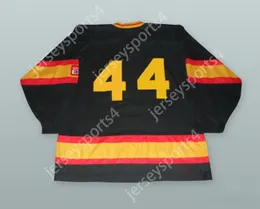 Jersey de hockey noir personnalisé les garçons avec molson à bière plaquette cousue S-M-L-XL-XXL-3XL-4XL-5XL-6XL