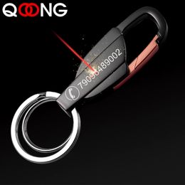 Lettrage personnalisé 2 couleurs hommes femmes porte-clés porte-clés pour voiture Chaveiro porte-clés innovant porte-anneaux pour homme meilleur cadeau Y10