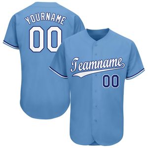 Jersey de baseball bleu-royal bleu clair