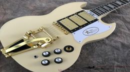 Custom Limited Jazz SG Electric Guitar Gold Hardwarelarge Rocker Cream9306703