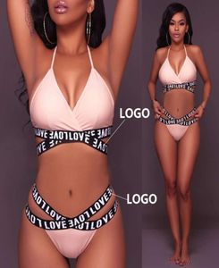 Aangepaste lingerie mode Dign Women Bra Sets Letter Printbanden Bralette en Panty Set6375374