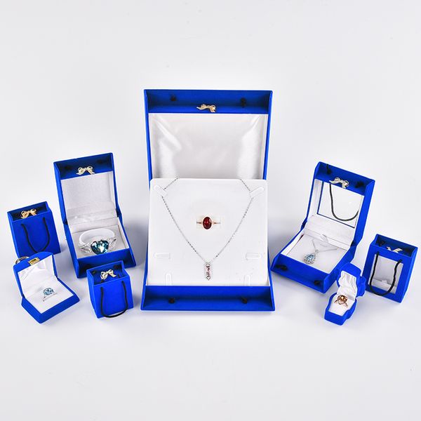 Boîte d'emballage cadeau de présentation de marque avec logo personnalisé, coffret d'emballage de bijoux de luxe