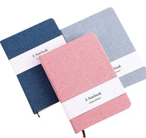 Aangepaste Logo Linnen Notebook Stof Cover Journal Notepad Diary Book Briefpapier Notebook Blanco Line Paper Notebooks SN4842