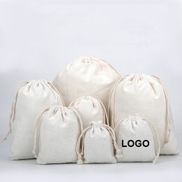 Sac en toile cadeau imprimé avec Logo personnalisé, sac à main en coton à Double chaîne, sac à cordon anti-poussière pour chaussures