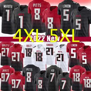 8 Kyle Pitts Marcus Mariota Drake London Custom Football Jersey Desmond Ridder Grady Jarrett Cordarrelle Patterson Younghoe Koo Deion Jones A.J. Terrell 4XL 5XL