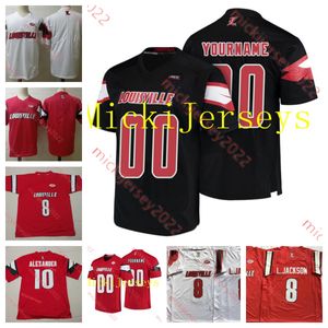 Maillot de football Louisville Cardinals personnalisé 19 Johnny Patrick 1 Tutu Atwell 3 Malik Cunningham 2 Khalib Johnson Evan Conley Brock Domann Maillots cousus pour hommes