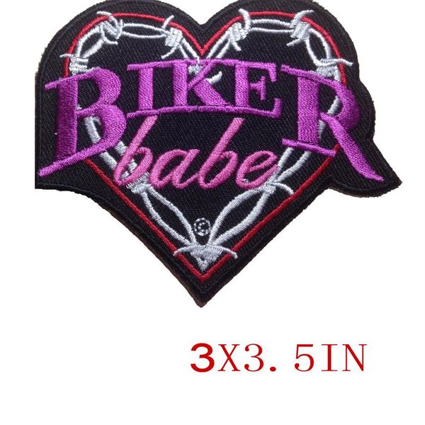 PERSONNALISÉ BAS BIKER BABE BRODÉ MOTO BIKER MC ROCK IRONSEW DAMES GILET PATCH 198i