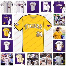 Aangepaste LSU honkbaltrui Antoine Duplantis Zach Watson Daniel Cabrera Chris Reid Alex Bregman DJ LeMahieu Aaron Nola Kevin Gausman Jerseys gestikt