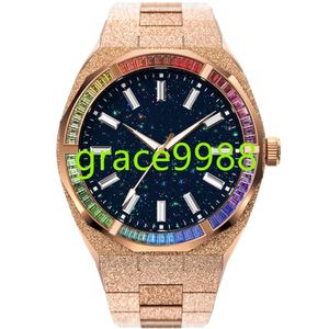 Custom Luminous Iced Out Diamond Frosted roestvrijstalen horloge luxe heren automatische mechanische horloges voor heren