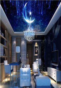 Fond d'écran 3D de luxe personnalisé pour les plafonds Dream Sky Moon Moon non tissé 3D Plafond peint Wallpaper Européen2454161