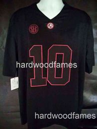 Custom M. Jones #10 Alabama Crimson Tide voetbalshirt 2020 National Champions Men Women Youth Stitch om elk naamnummer XS-5XL toe te voegen