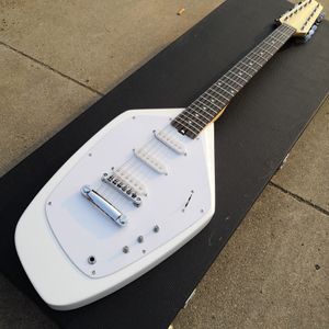 Guitare électrique irrégulière à 12 cordes sur mesure, couleur blanche, matériel chromé, guitares fabriquées en chine, livraison gratuite