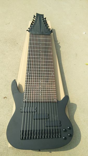 Basse 15 cordes sur mesure couleur noir foncé guitare basse électrique 15 cordes Chine basse