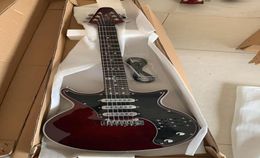 Guilde d'arrivée sur mesure BM01 Brian May guitare rouge noir Pickguard 3 micros Tremolo Bridge 22 frettes guitares chinoises 2563506