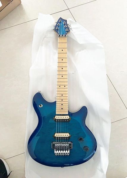 Azulado Azul Hecho Azul Maple Top Guitarra Electric Hardware Chrome Tremolo Bridge China Guitarras 3052876