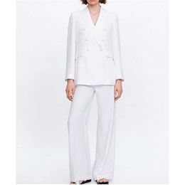 Pantalon d'affaires sur mesure Femmes Femmes Plus Taille Blazer à deux pantalons + Pant