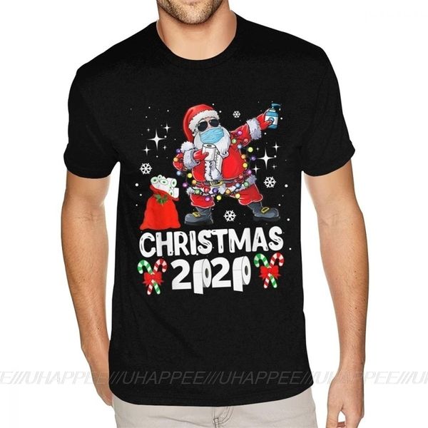 Camisetas navideñas de Papá Noel hechas a medida para hombres Haz tu propia camiseta de algodón de manga corta con cuello redondo 210324