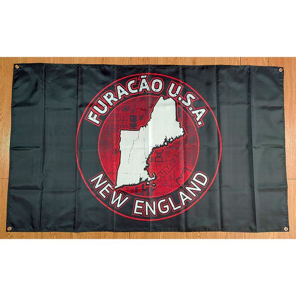 Furacao USA New England Flag 90 * 150 cm (3ft * 5ft) Taille Polyester Banner Home Garden Flag Flaging Cadeaux