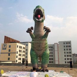 Op maat gemaakte gigantische 4 ml opblaasbare dinosaurus cartoon mascottes voor feestevenement tentoonstelling/reclame