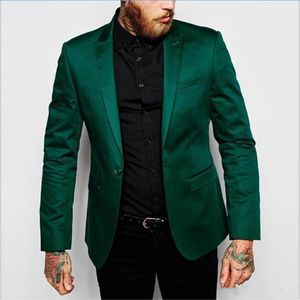 Custom Made Green Jacket Costumes pour hommes pour mariage Peaked Lapel One Button Wedding Tuxedos Only Jacket209i