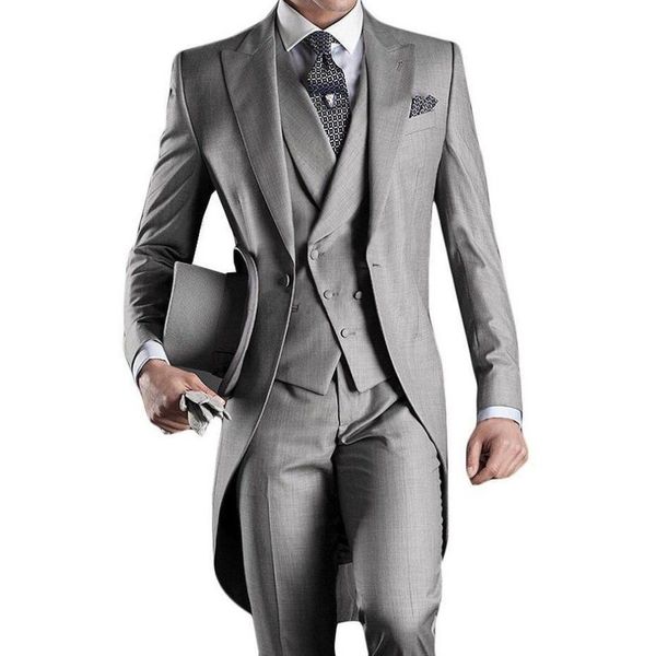 Tuxedos de marié sur mesure, Style matin 14, costumes de mariage pour hommes, veste et pantalon, Ti335B