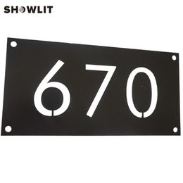 Op maat gemaakte huisplaat adresnummers plaques zwarte borden andere deurhardware