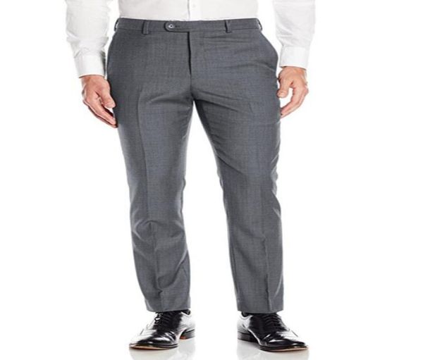 Pantalones de vestimenta de traje de hombre gris claro hecho a medida pantalones de vestir macho