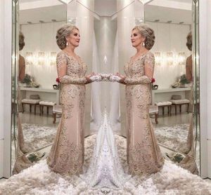 Custom Made Mother of the Bride Dresses A Line Sheer Long Mouwen Formele meter avond trouwfeest gasten jurk plus maat Q140 0509 0510