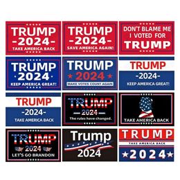 Op maat gemaakte Trump -vlag voor 2024 President Election Designs Direct Factory 3x5 ft 90x150 cm Neem Amerika terug DHL C1201