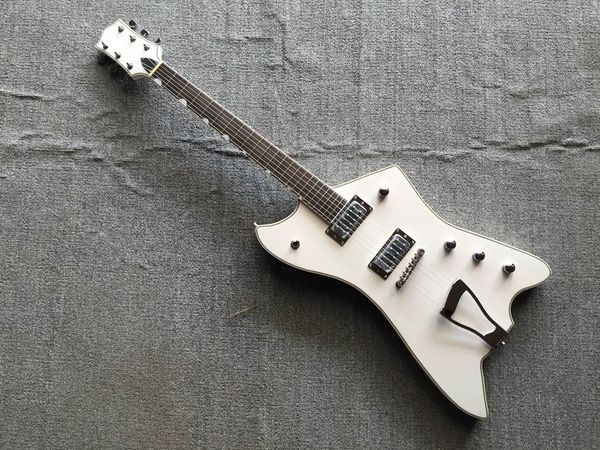 Guitarra eléctrica blanca hecha a medida, diapasón de palisandro, herrajes cromados, guitarras eléctricas de China, envío gratis