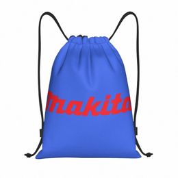 Bolsa de sorteo de Makitaes personalizada para entrenamiento Mochila de yoga Mujeres Men Sports Gym Sackpack B6My#