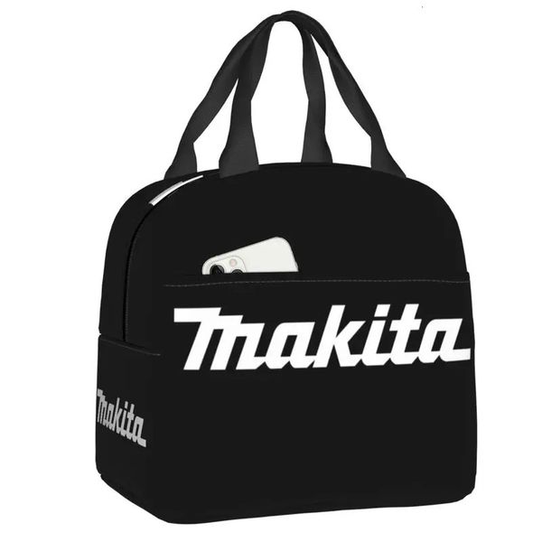 Bolsa de almuerzo Makitas personalizada para hombres y mujeres, caja aislada con refrigerador térmico para niños, trabajo escolar, bolsas de comida para Picnic 240109