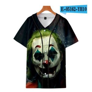 Personnalisé Homme Baseball Jersey Boutons Homme T-shirts 3D Imprimé Chemise Streetwear T-shirts Chemises Hip Hop Vêtements Avant et Arrière Imprimer Bon 092