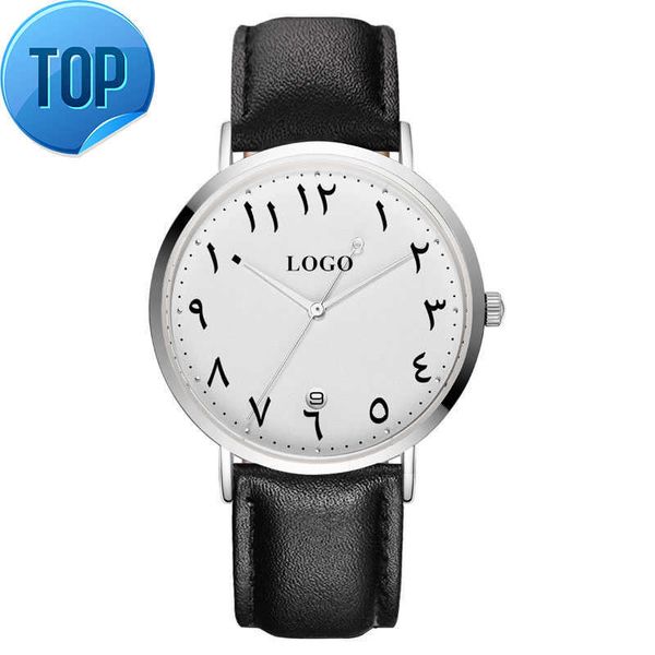 Reloj de marca personalizada Vistelo blanco simple White White Etiqueta OEM Números árabes Muñeco de la pulsera